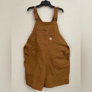 Carhartt Rugged Flex Relaxed Fit Canvas Shortall in Carhartt Brown-Womens Sz XL